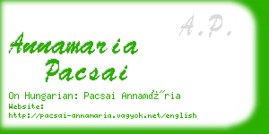 annamaria pacsai business card